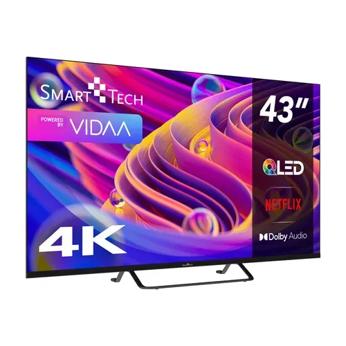 Téléviseur QLED 4k Uhd 43" (109 Cm) 43qv02v Vidaa TV - 3xHDMI - 2xUSB - Dolby Audio - Hdr10