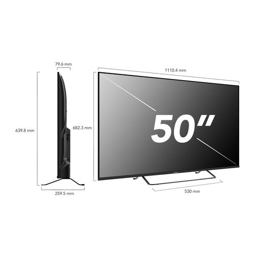 Téléviseur QLED 4k Uhd 50" (126 Cm) 50qv02k Vidaa TV- 3xhdmi - 2xusb - Hdr 10 - Dolby Audio