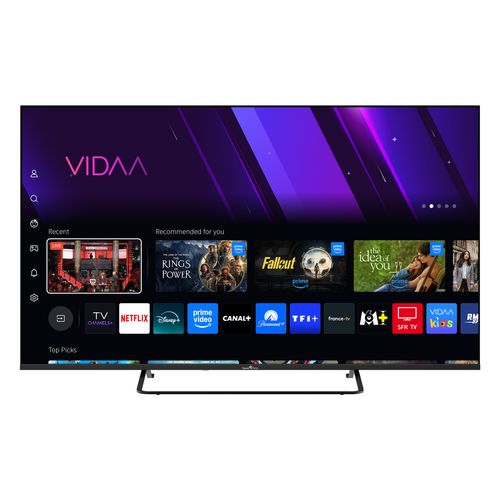 Téléviseur QLED 4k Uhd 50" (126 Cm) 50qv02k Vidaa TV- 3xhdmi - 2xusb - Hdr 10 - Dolby Audio