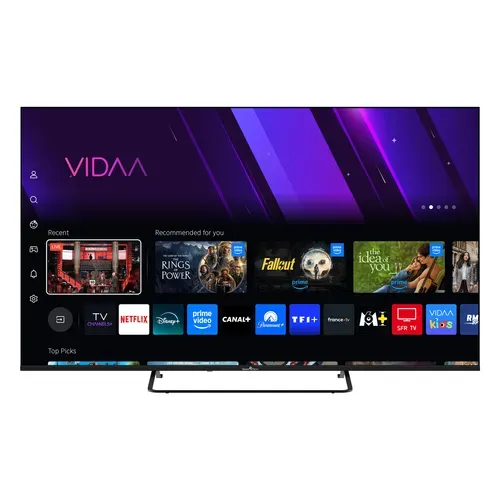 Téléviseur Qled 4k Uhd 55" (139 Cm) 55qv02k Vidaa TV- 3xHDMI - 2xUSB - HDR 10 - Dolby Audio