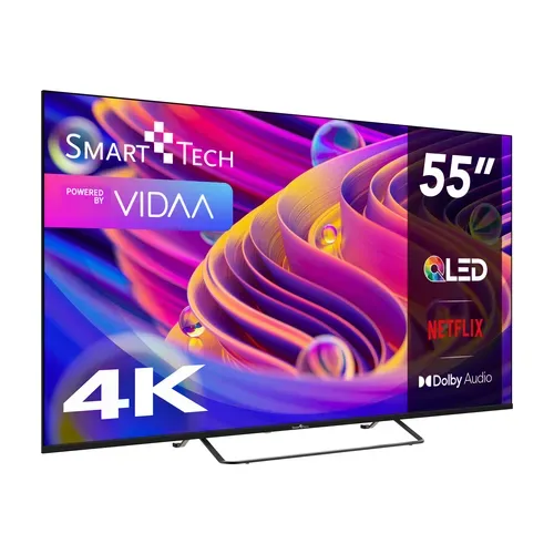 Téléviseur Qled 4k Uhd 55" (139 Cm) 55qv02k Vidaa TV- 3xHDMI - 2xUSB - HDR 10 - Dolby Audio