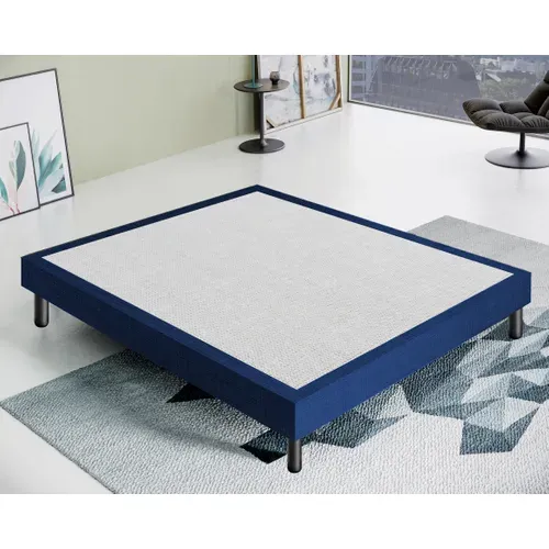 Sommier 120x190 Tapissier Déco Couleur Bleue Resistant Jusqu'à 120 Kg Par Personne