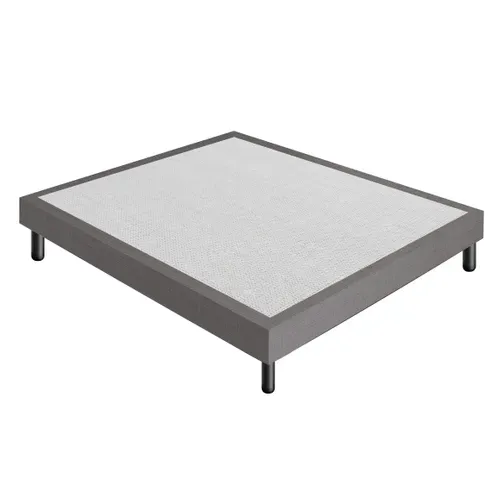 Sommier 120x190 Tapissier Déco Couleur Gris Resistant Jusqu'à 120 Kg Par Personne