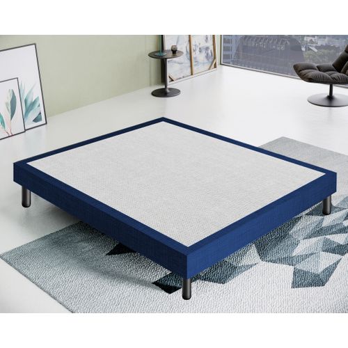 Sommier 180x200 Tapissier Déco Couleur Bleue Resistant Jusqu'à 120 Kg Par Personne