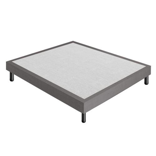 Sommier 120x200 Tapissier Déco Couleur Gris Resistant Jusqu'à 120 Kg Par Personne