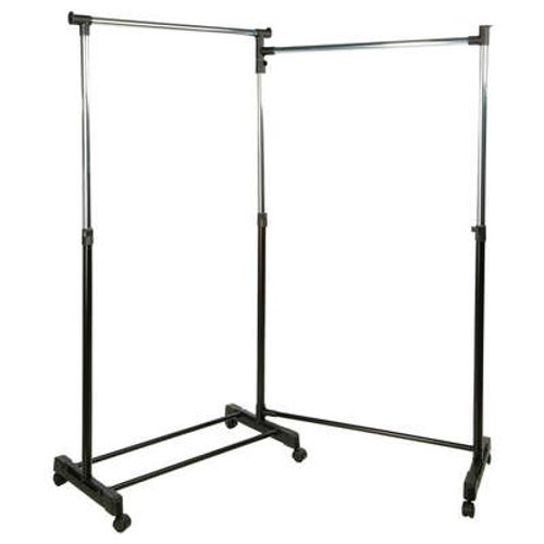 Portant Double Pivotant, H Ajustable De 104 à 174 Cm X L90.5 Cm X P 43 Cm