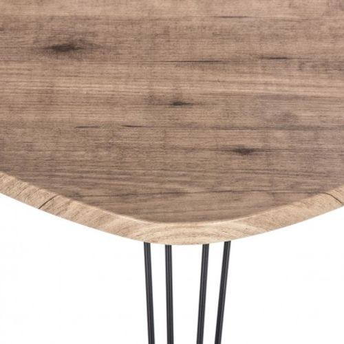 Table D'appoint En Mdf Coloris Marron - Dim : L 69 X L 54 X H 60 Cm