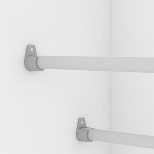Armoire à Chaussures Chêne Brossé/blanc Perle Avec Miroir Et 1 Porte.