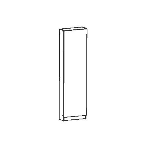 Armoire à Chaussures Chêne Brossé/blanc Perle Avec Miroir Et 1 Porte.