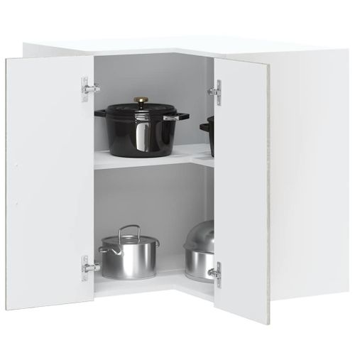 Meuble Haut De Cuisine - Armoire D'angle De Cuisine Suspendue Sonoma Gris C9