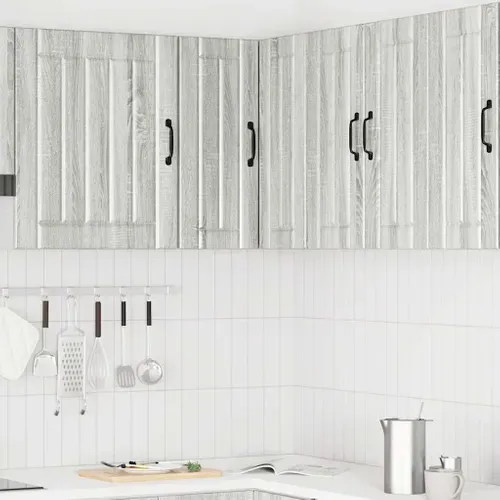 Meuble Haut De Cuisine - Armoire D'angle De Cuisine Suspendue Sonoma Gris C9