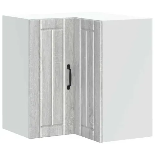 Meuble Haut De Cuisine - Armoire D'angle De Cuisine Suspendue Sonoma Gris C9