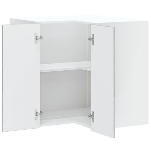 Meuble Haut De Cuisine - Armoire D'angle De Cuisine Suspendue Sonoma Gris C9