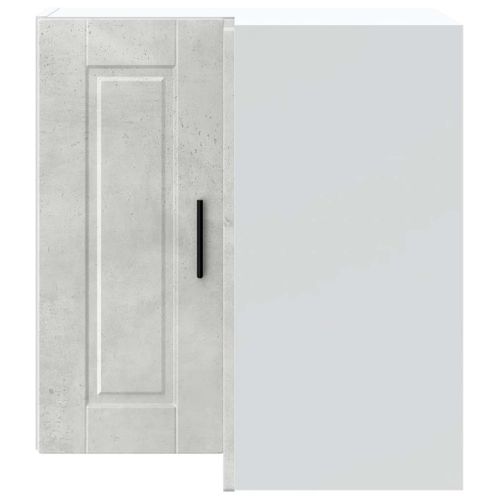 Meuble Haut De Cuisine - Armoire D'angle De Cuisine Suspendue Gris Béton C16