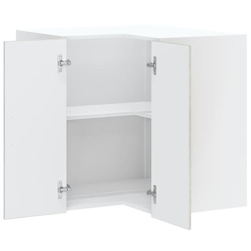 Meuble Haut De Cuisine - Armoire D'angle De Cuisine Suspendue Gris Béton C16