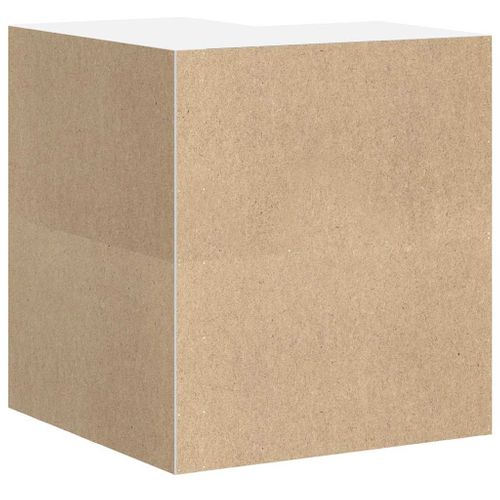 Meuble Haut De Cuisine - Armoire D'angle De Cuisine Suspendue Noir Bois D'ingénierie C17