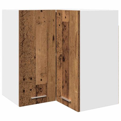 Meuble Haut De Cuisine - Armoire D'angle De Cuisine Vieux Bois 57x57x60cm Bois Ingénierie C22
