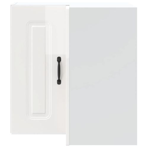 Meuble Haut De Cuisine - Armoire Murale D'angle De Cuisine De Cuisine Blanc Brillant C91