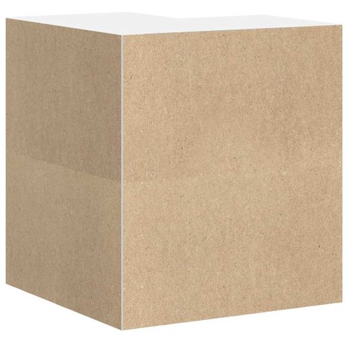 Meuble Haut De Cuisine - Armoire Murale D'angle De Cuisine De Cuisine Blanc Brillant C91