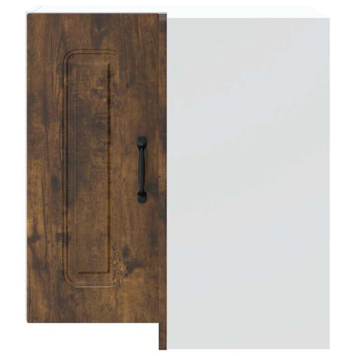 Meuble Haut De Cuisine - Armoire Murale D'angle De Cuisine De Cuisine Chêne Fumé C92