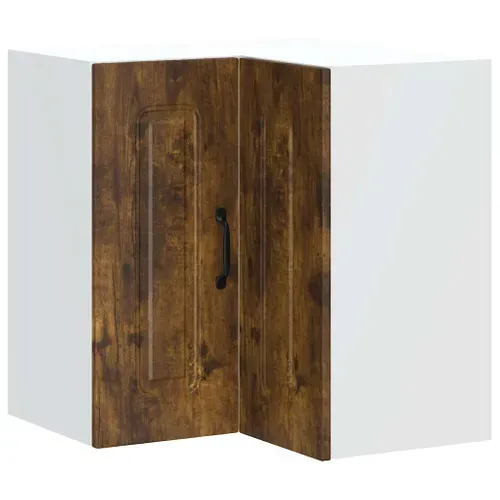 Meuble Haut De Cuisine - Armoire Murale D'angle De Cuisine De Cuisine Chêne Fumé C92