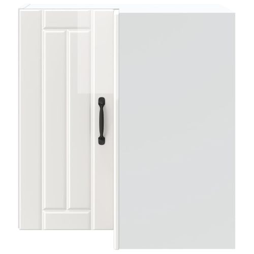 Meuble Haut De Cuisine - Armoire Murale D'angle De Cuisine De Cuisine Blanc Brillant C99