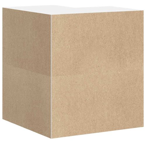 Meuble Haut De Cuisine - Armoire Murale D'angle De Cuisine De Cuisine Blanc Brillant C99