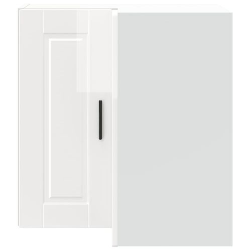 Meuble Haut De Cuisine - Armoire Murale D'angle De Cuisine De Cuisine Blanc Brillant C100
