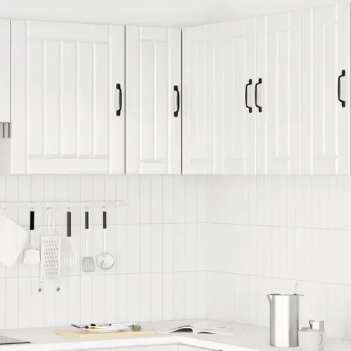 Meuble Haut De Cuisine - Armoire Murale D'angle De Cuisine De Cuisine Blanc Brillant C100