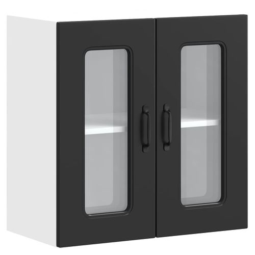 416Prime- Armoire en verre suspendue-Meuble Haut de cuisine Contemporain - Chêne sonoma 60x31x60 cm Aggloméré - 60 x 31 x 60 cm - Maison