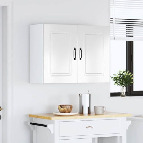Meuble Haut De Cuisine - Armoire De Cuisine Blanc Brillant Bois Ingenierie C310
