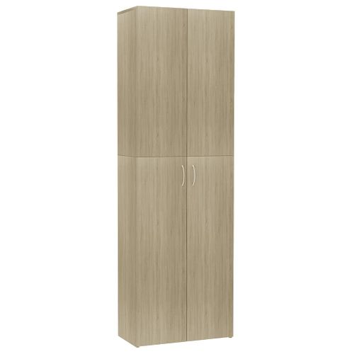 Armoire De Bureau - Rangement Bureau - Meuble Bureau Chêne Sonoma 60x32x190 Cm Bois D'ingénierie