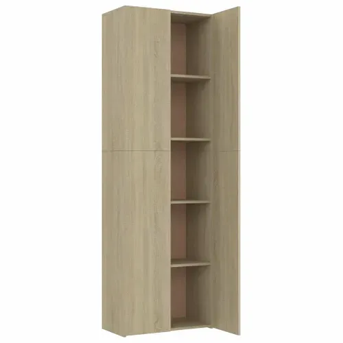 Armoire De Bureau - Rangement Bureau - Meuble Bureau Chêne Sonoma 60x32x190 Cm Bois D'ingénierie