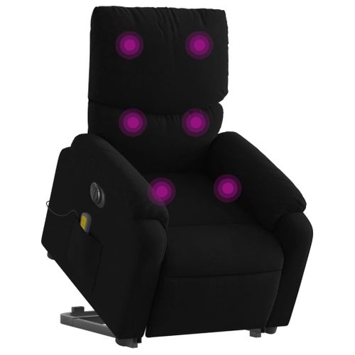Fauteuil Relax - Fauteuil Inclinable - Fauteuil De Relaxation Électrique Noir Tissu We254