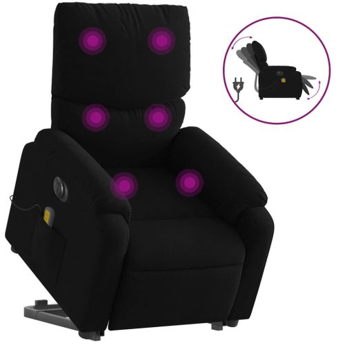 Fauteuil Relax - Fauteuil Inclinable - Fauteuil De Relaxation Électrique Noir Tissu We254