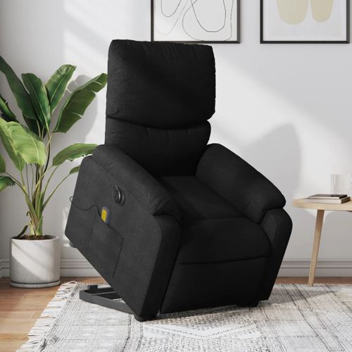 Fauteuil Relax - Fauteuil Inclinable - Fauteuil De Relaxation Électrique Noir Tissu We254