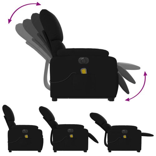 Fauteuil Relax - Fauteuil Inclinable - Fauteuil De Relaxation Électrique Noir Tissu We254