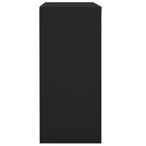 Armoire De Bureau - Rangement Bureau Porte Coulissante Anthracite 90x40x90cm Acier