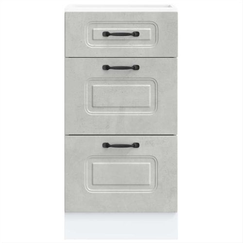 Meuble Bas De Cuisine Armoire De Cuisine - Gris Béton Bois D'ingénierie Fr10466