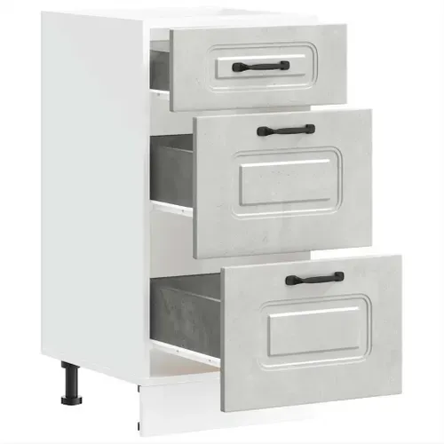 Meuble Bas De Cuisine Armoire De Cuisine - Gris Béton Bois D'ingénierie Fr10466