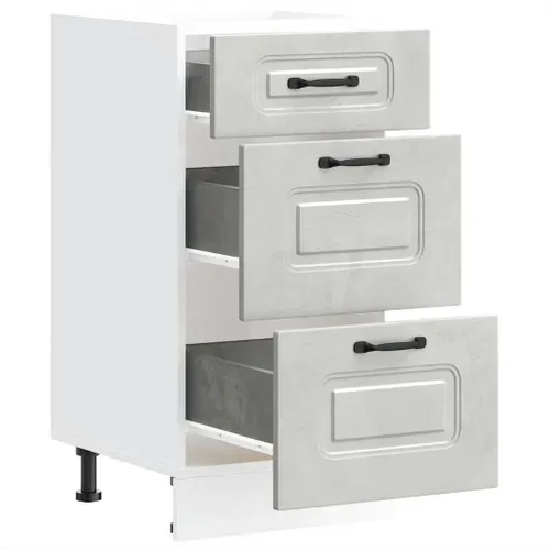 Meuble Bas De Cuisine Armoire De Cuisine - Gris Béton Bois D'ingénierie Fr10466