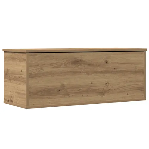 Coffre De Jardin Boîte De Rangement - En Chêne Artisan 90x35x35 Cm En Bois D'ingénierie Fr654