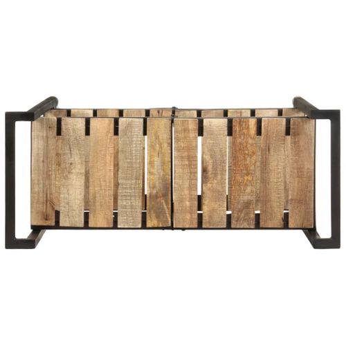 Desserte à Roulettes Chariot De Cuisine - 87x36x81 Cm Bois Massif De Manguier