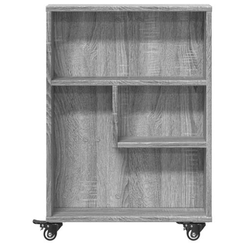 Desserte à Roulettes Chariot De Rangement - Étroit Sonoma Gris Bois D'ingénierie