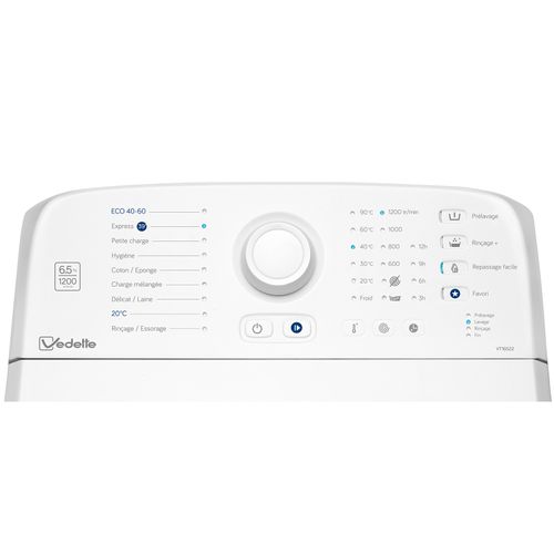 Lave-linge Top 6.5 Kg 1200 Trs/mn - Vt16522