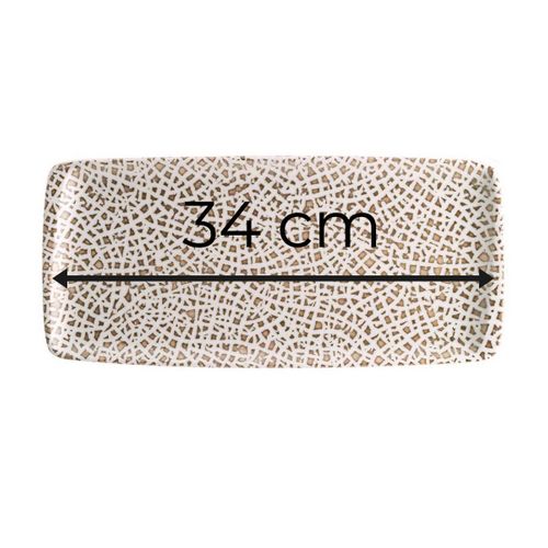 Style Bohème Lot De 6 Assiettes Rectangulaires En Porcelaine 24,7x14,2 Cm - Pour Sushis, Salades Et Desserts Assiettes Porcelaine Bohème