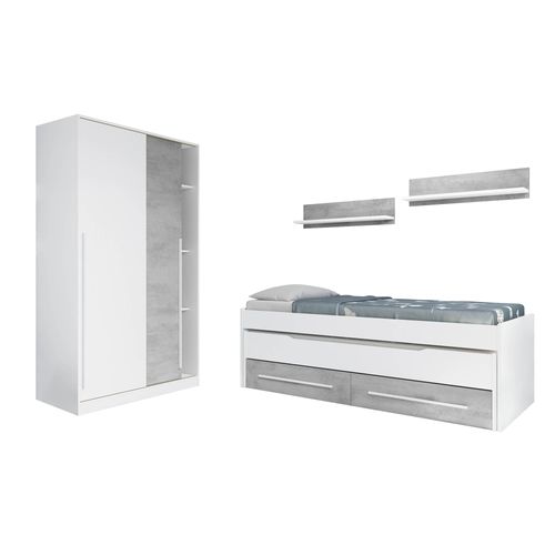Armoire Placard Meuble De Rangement 2 Portes Coulissantes En Bois - H. 200 X L. 120 Cm X P. 50 Cm
