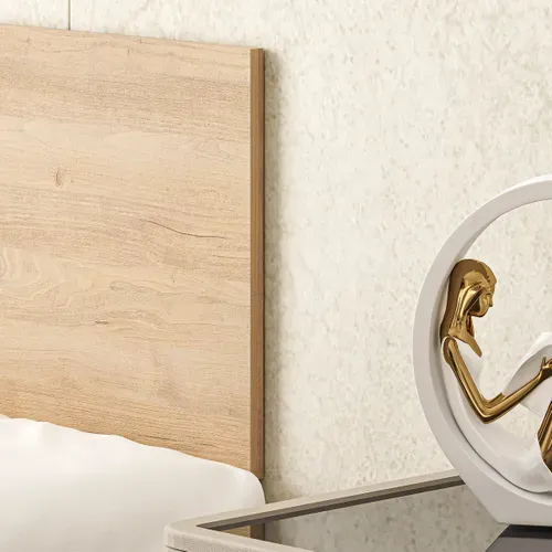 Tête De Lit En Bois Coloris Chêne Cambrian - Longueur 110 X Hauteur 40 Cm