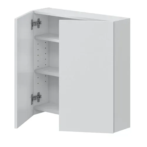 Armoire haute de Salle De Bain 60 Cm Avec 2 Portes Coloris Blanc