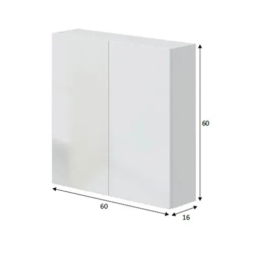 Armoire haute de Salle De Bain 60 Cm Avec 2 Portes Coloris Blanc